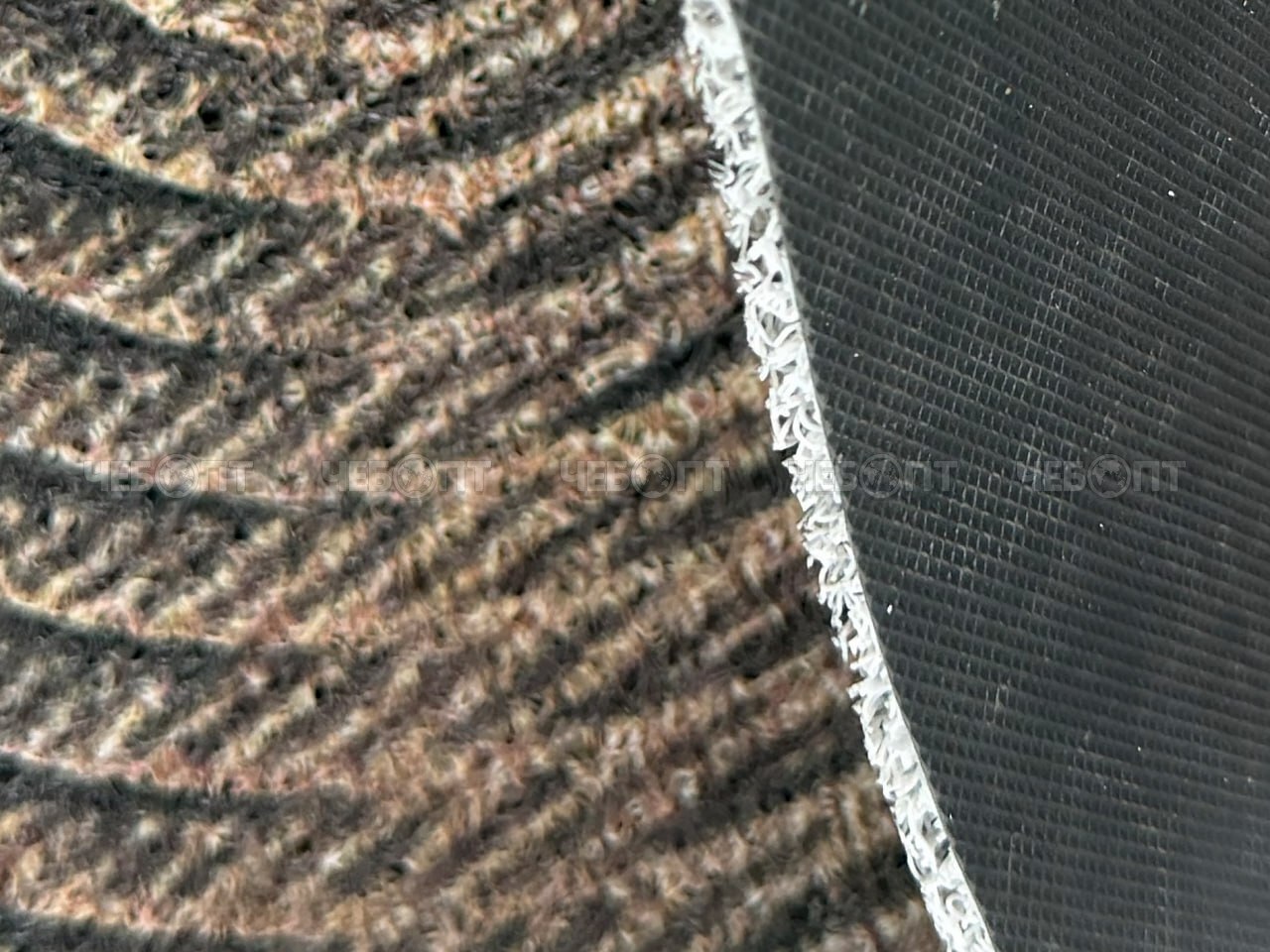 Коврик придверный грязесборный с ПВХ волокнами, резиновая основа, 3Д рисунок 400*600 мм, цвет КОРИЧНЕВЫЙ арт. 300299/2 $ [25] GOODSEE. ЧЕБОПТ.