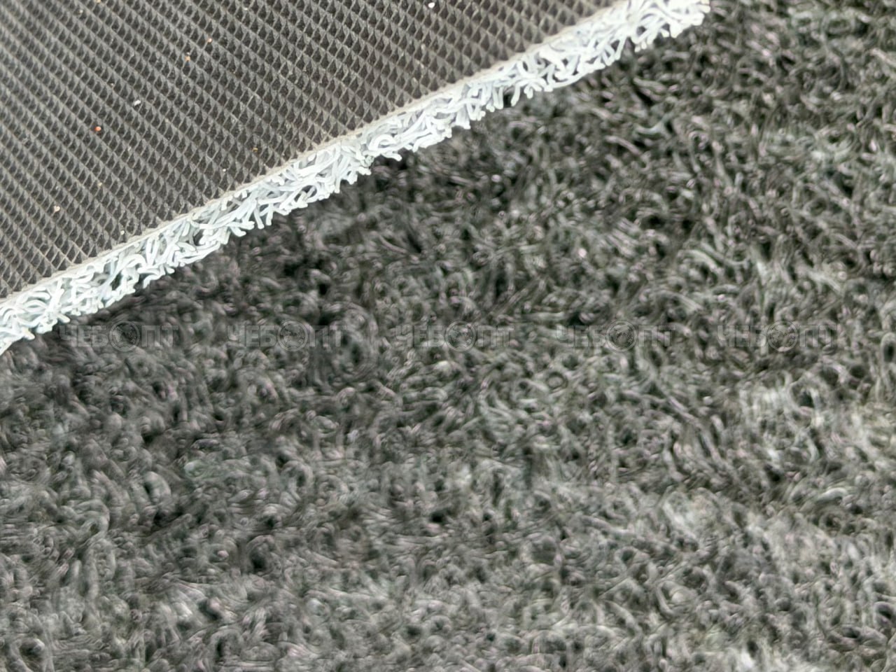 Коврик придверный грязесборный с ПВХ волокнами, резиновая основа, 3Д рисунок 600*900 мм, цвет СЕРЫЙ арт. 300527/1 $ [15] GOODSEE. ЧЕБОПТ.