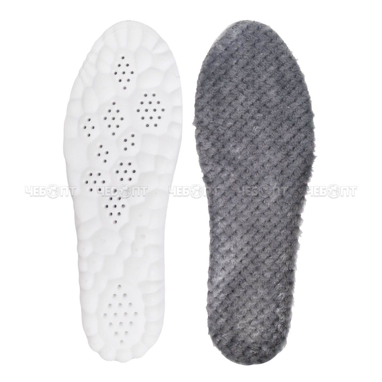 Стельки для обуви ЗИМНИЕ из искусственного кроличьего меха, амортизация ступни, размер 35-36 длина 235 мм, до -40°C арт. 300370/235 $ [5/240] GOODSEE. ЧЕБОПТ.