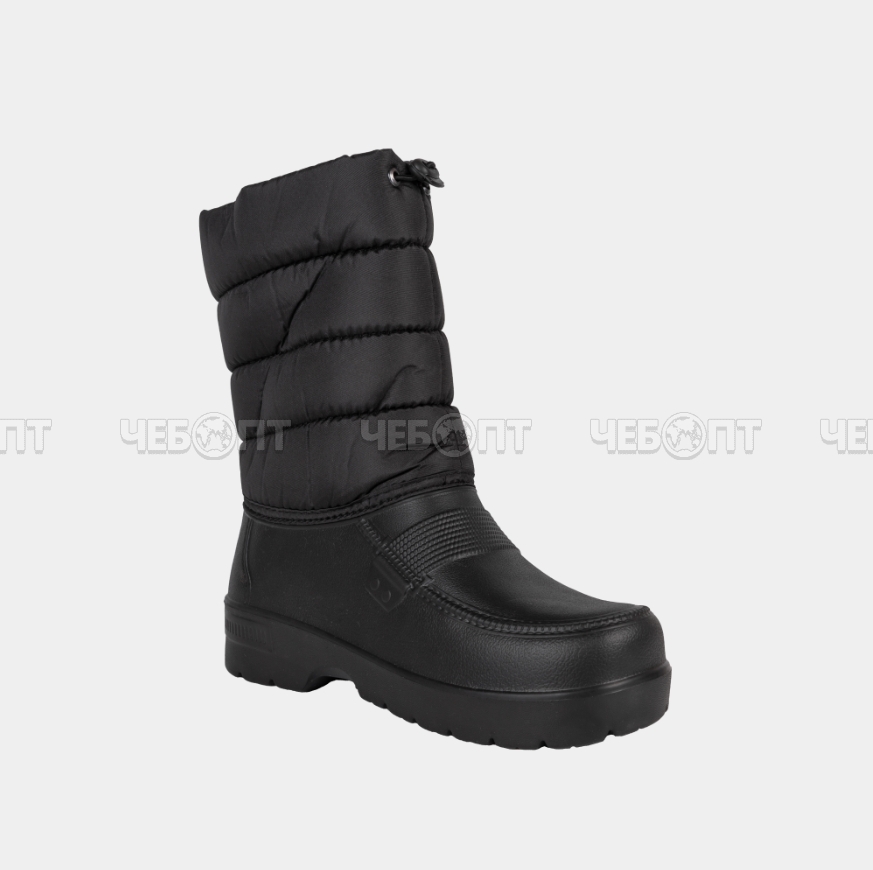 Сапоги из ЭВА комбинированные с фиксатором, мужские, черные, р. 40, (темп. реж. до -15 С) арт. C-38.350 [10]. ЧЕБОПТ.