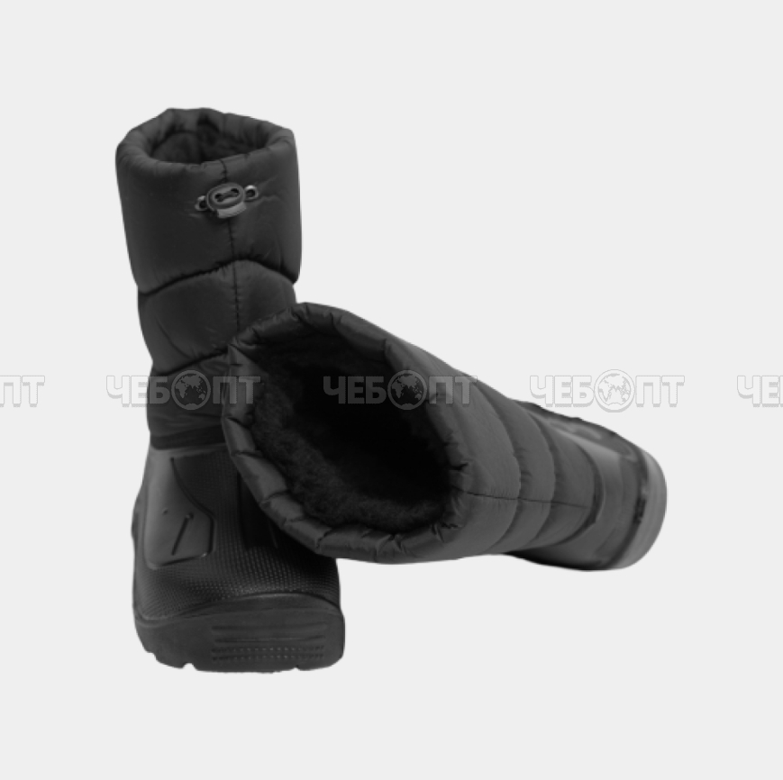 Сапоги из ЭВА комбинированные с фиксатором, мужские, черные, р. 45, (темп. реж. до -15 С) арт. C-36.340 [5]. ЧЕБОПТ.