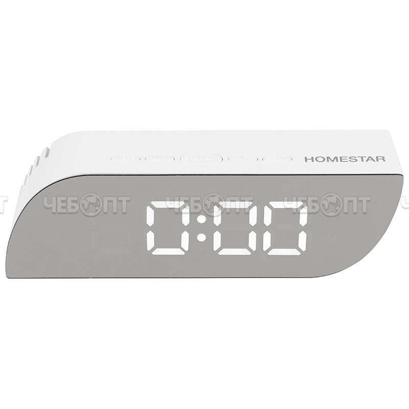 Часы настольные электронные HOMESTAR HS-0121, мощность 1 Вт, LCD дисплей арт. 107613 [50] СКРАП. ЧЕБОПТ.