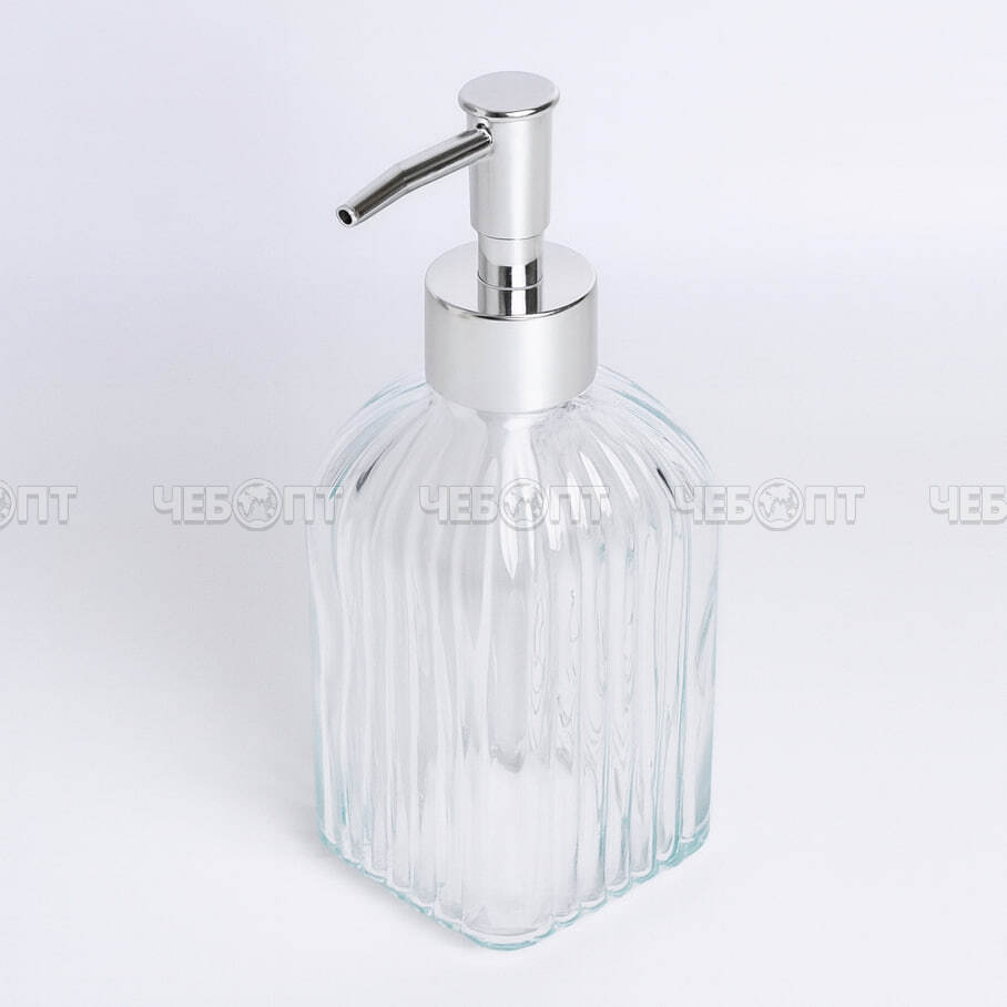 Набор для ванной комнаты 3 предмета (мыльница, дозатор, стаканчик) стеклянный, прозрачный, в индивидуальной упаковке арт. 300689 $ [16] GOODSEE. ЧЕБОПТ.