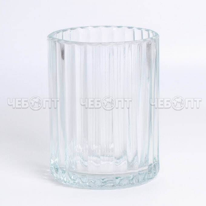 Набор для ванной комнаты 3 предмета (мыльница, дозатор, стаканчик) стеклянный, прозрачный, в индивидуальной упаковке арт. 300689 $ [16] GOODSEE. ЧЕБОПТ.