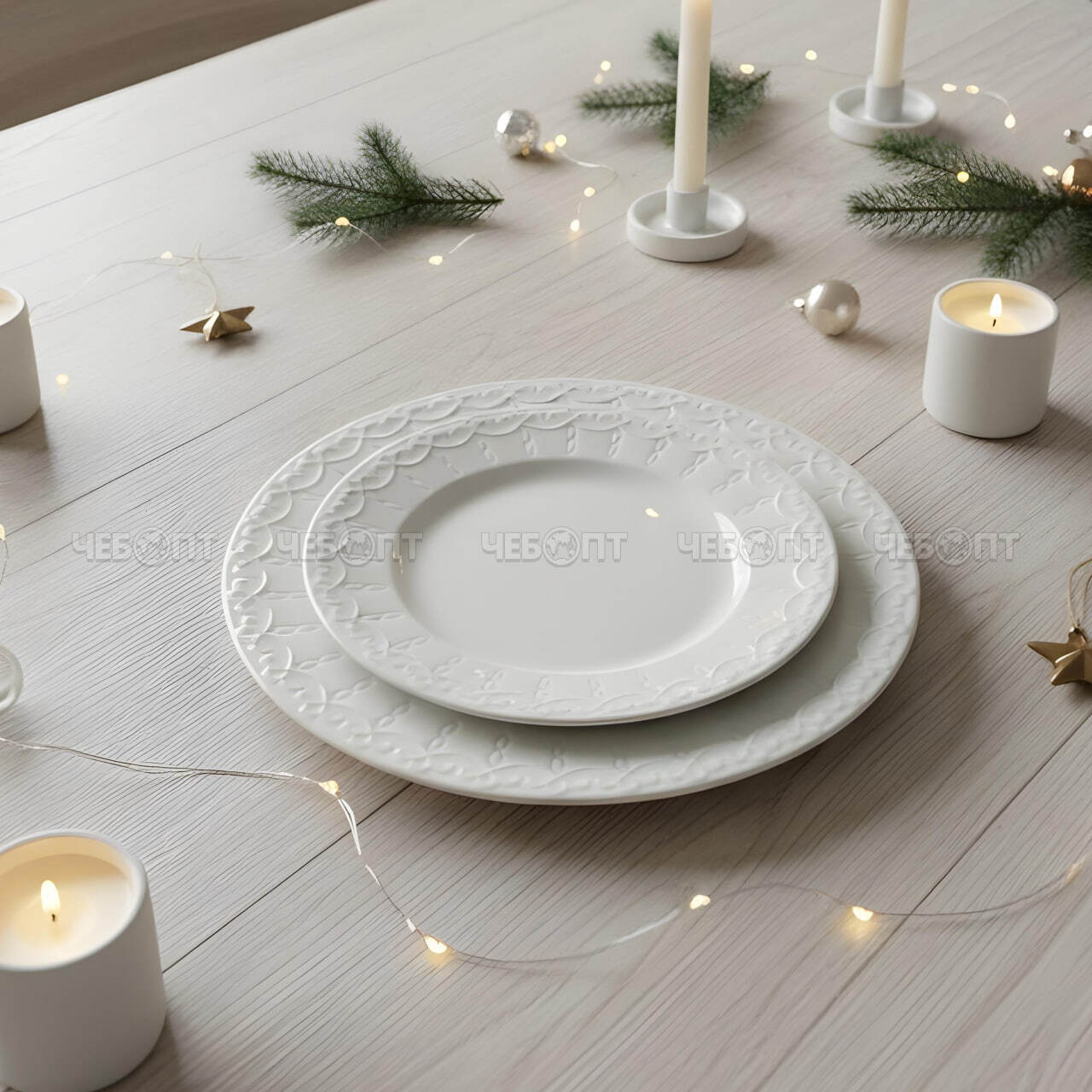 Тарелка обеденная 8" ИДИЛЛИЯ, фарфор арт. 300694 $ [72] GOODSEE. ЧЕБОПТ.