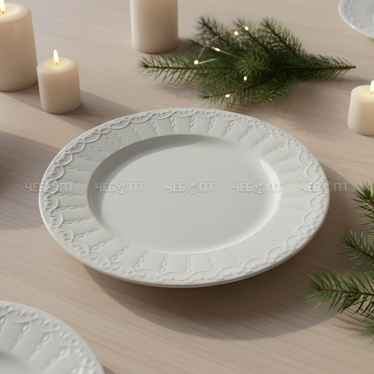 Тарелка обеденная 10,5" ИДИЛЛИЯ, фарфор арт. 300695 $ [36] GOODSEE. ЧЕБОПТ.