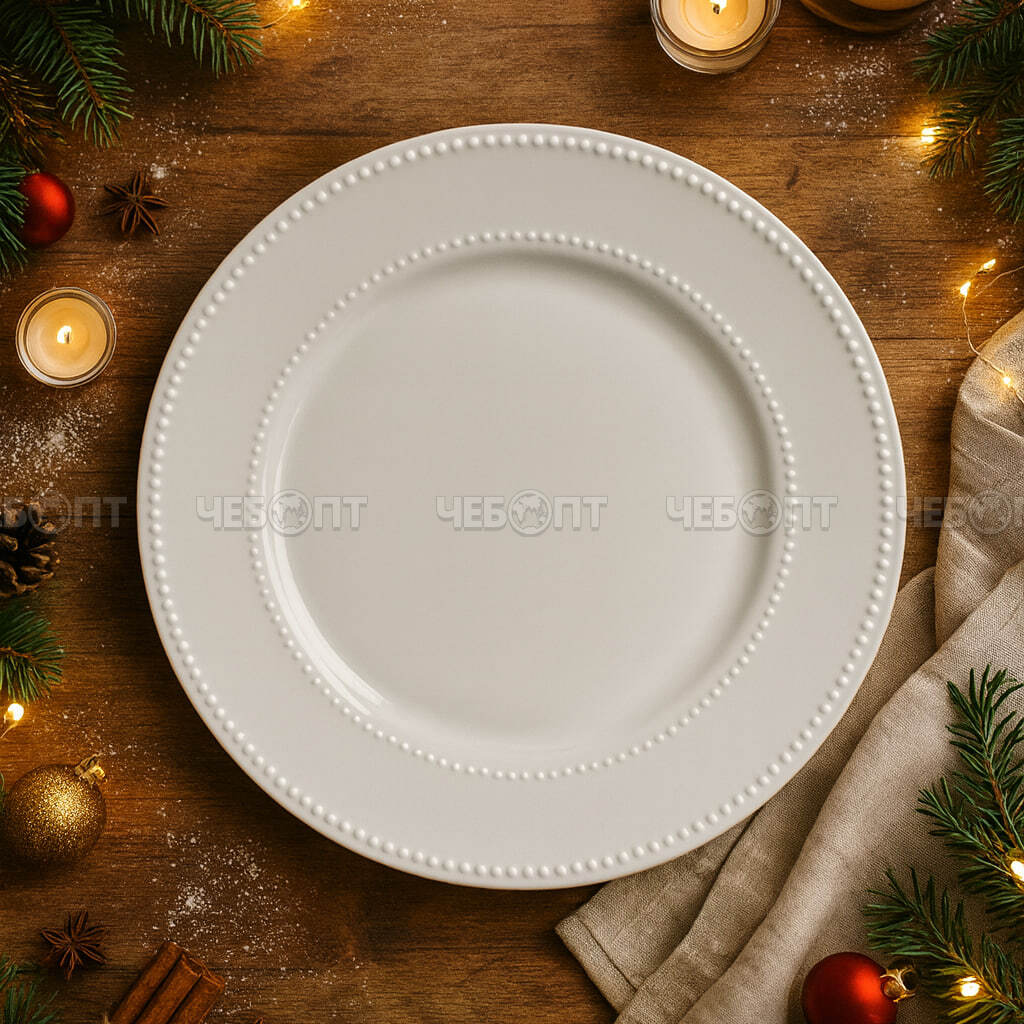 Тарелка обеденная 10,5" ELITE, фарфор арт. 300701 $ [36] GOODSEE. ЧЕБОПТ.