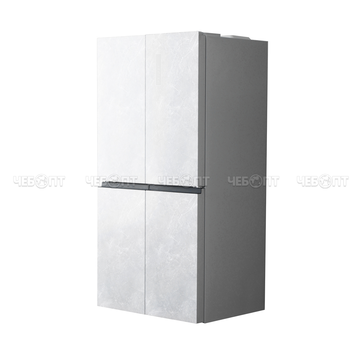 Холодильник CENTEK CT-1742 WHITE STONE объем 415 л (148л, 267л) 782*630*1825 мм, текстура КАМЕНЬ, 4 двери класс А++ мощ. 123 Вт [1]. ЧЕБОПТ.