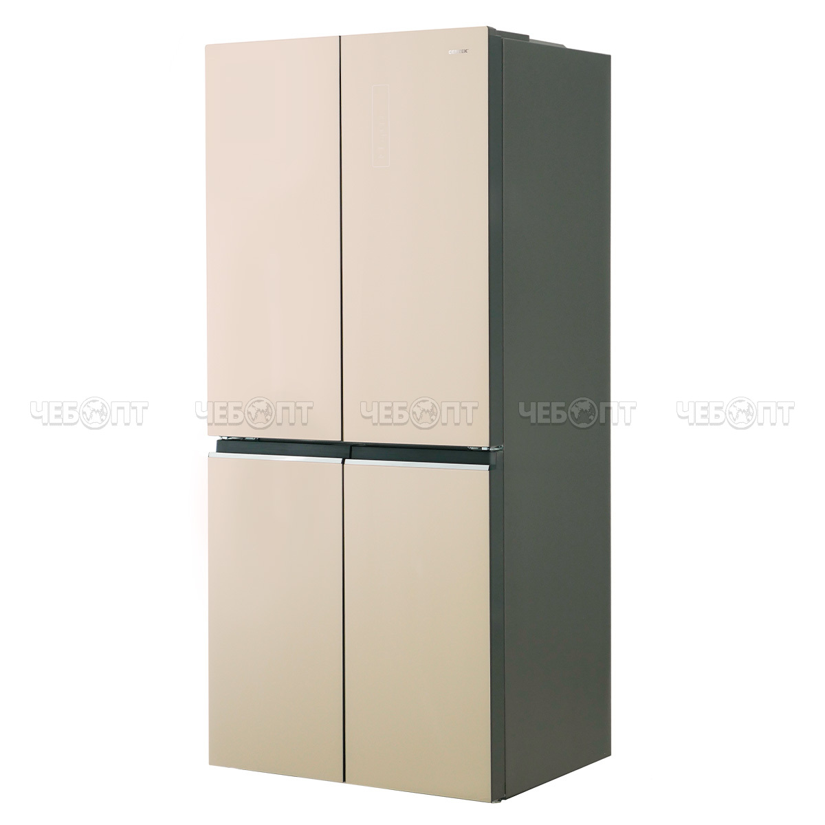 Холодильник CENTEK CT-1744 BEIGE GLASS TOTAL NF объем 415 л (148л, 267л) 782*630*1825 мм, 4 двери, класс А++, мощ. 123 Вт [1]. ЧЕБОПТ.