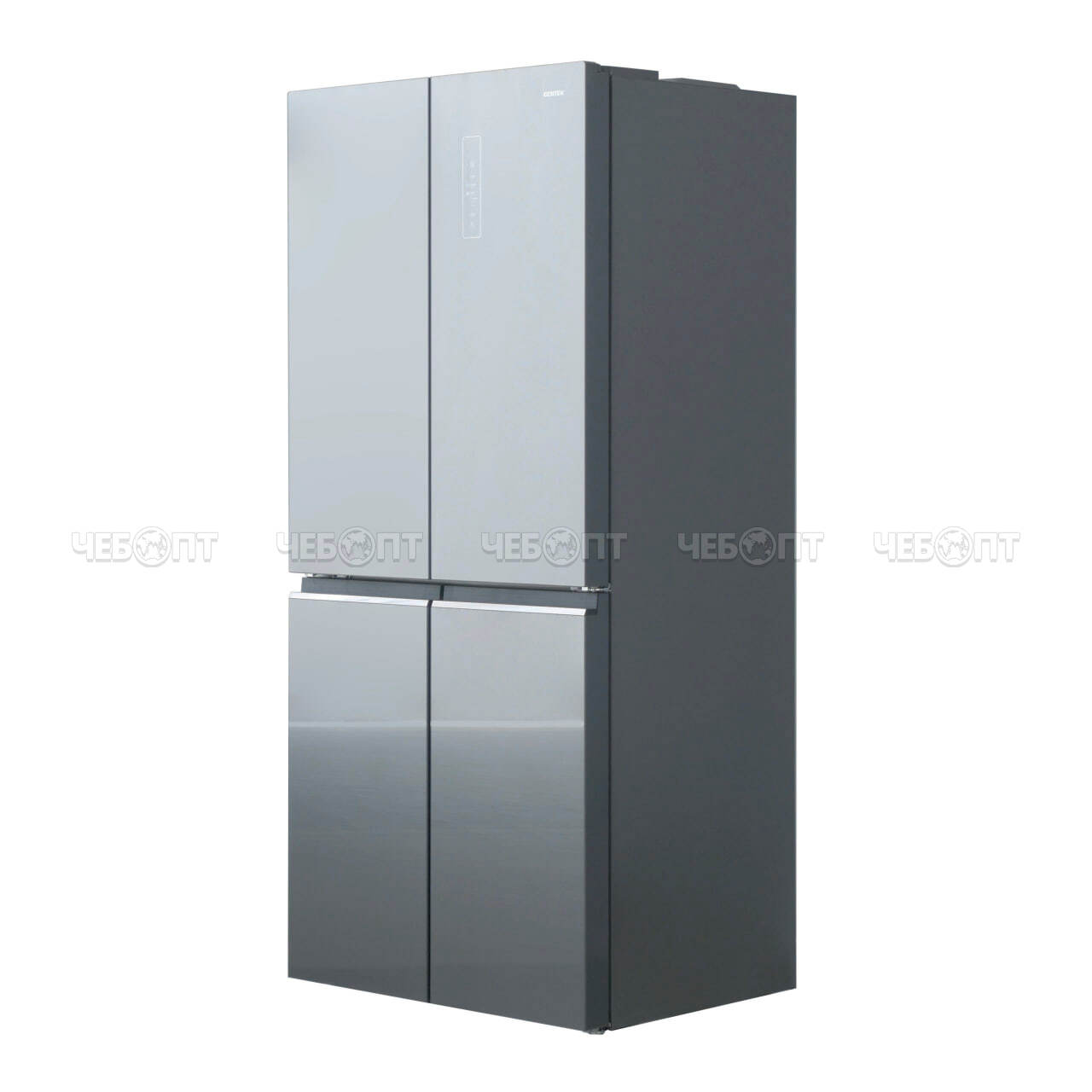 Холодильник CENTEK CT-1744 GRAY GLASS TOTAL NF объем 415 л (148л, 267л) 782*630*1825 мм, 4 двери, класс А++, мощ. 123 Вт [1]. ЧЕБОПТ.