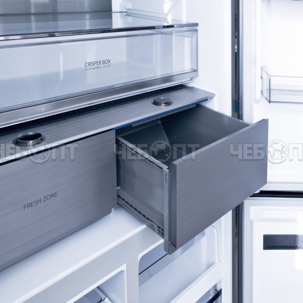 Холодильник CENTEK CT-1746 BEIGE GLASS NF объем 600 л (212л, 388л) 833*668*1920 мм, 4 двери, класс А+, мощ. 170 Вт [1]. ЧЕБОПТ.
