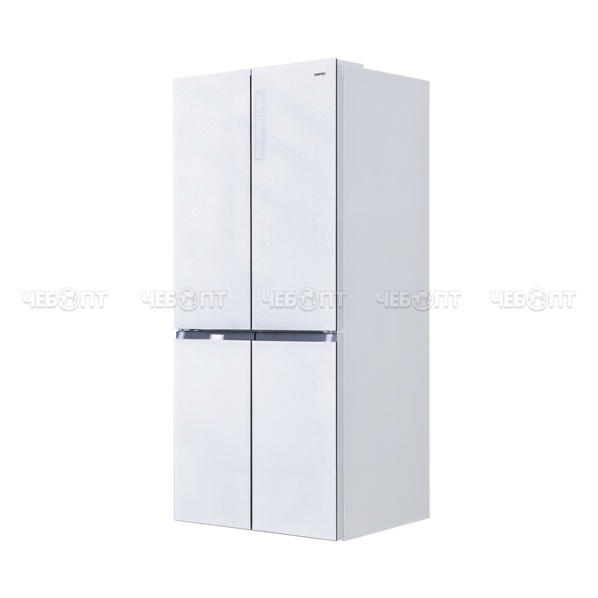 Холодильник CENTEK CT-1746 WHITE GLASS NF объем 600 л (212л, 388л) 833*668*1920 мм, 4 двери, класс А+, мощ. 170 Вт [1]. ЧЕБОПТ.