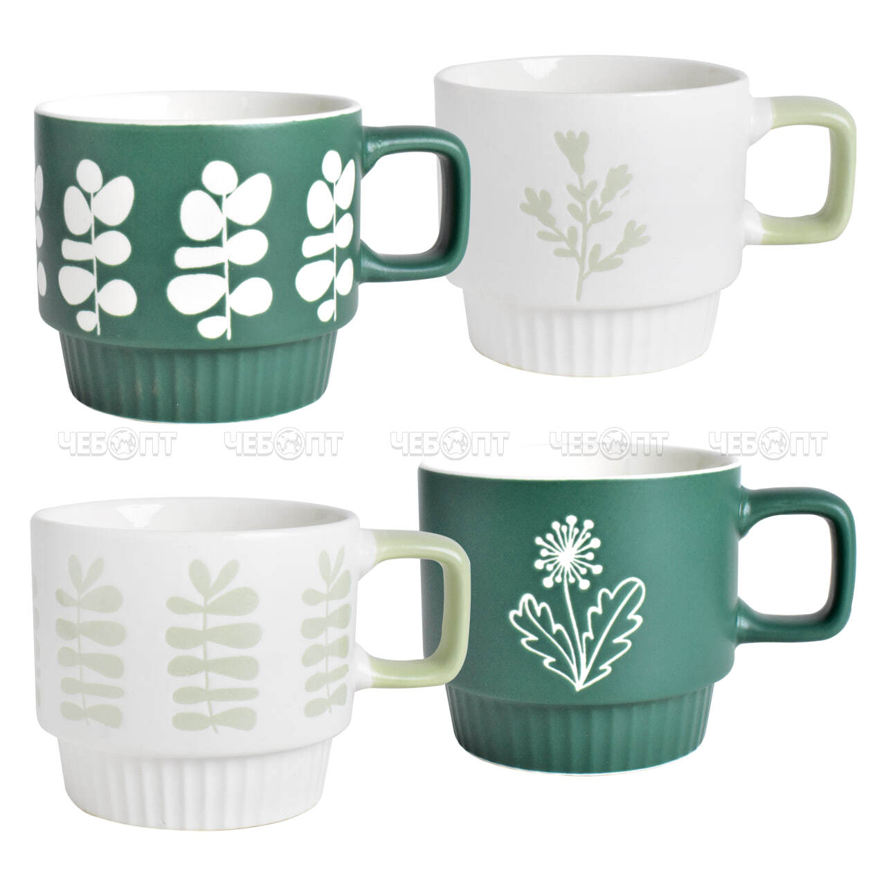 Кружка 330 мл КЛЕВЕР керамическая, цвета в ассортименте арт. 300705 $ [48] GOODSEE. ЧЕБОПТ.