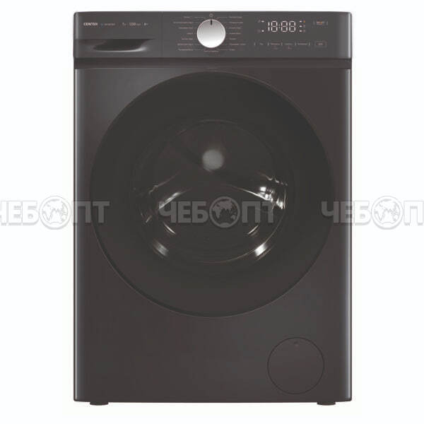 Стиральная машина CENTEK CT-1923 600*440*847 мм, макс.загрузка 7кг, 23 программ, увеличен.объем камеры, инверторная, цвет ЧЕРНЫЙ, мощность 2000 Вт [1]. ЧЕБОПТ.