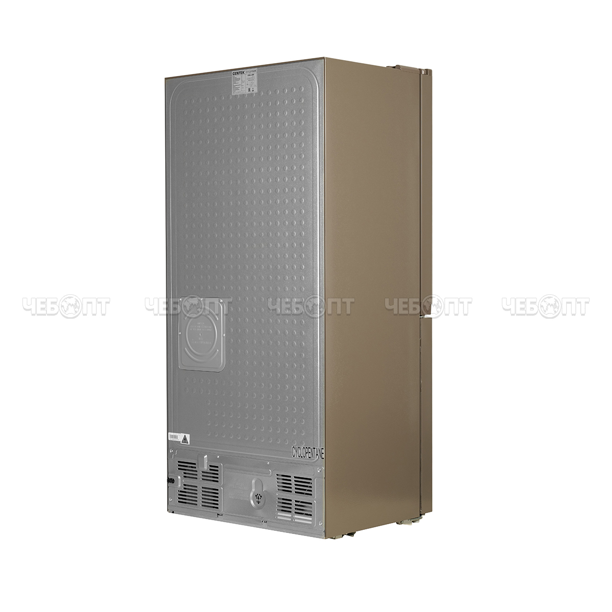 Холодильник CENTEK CT-1756 BEIGE CLASS INVERTER NF объем 442 л (153л, 289л) 833*655*1775 мм, 4 двери, класс А, мощ. 250 Вт [1]. ЧЕБОПТ.