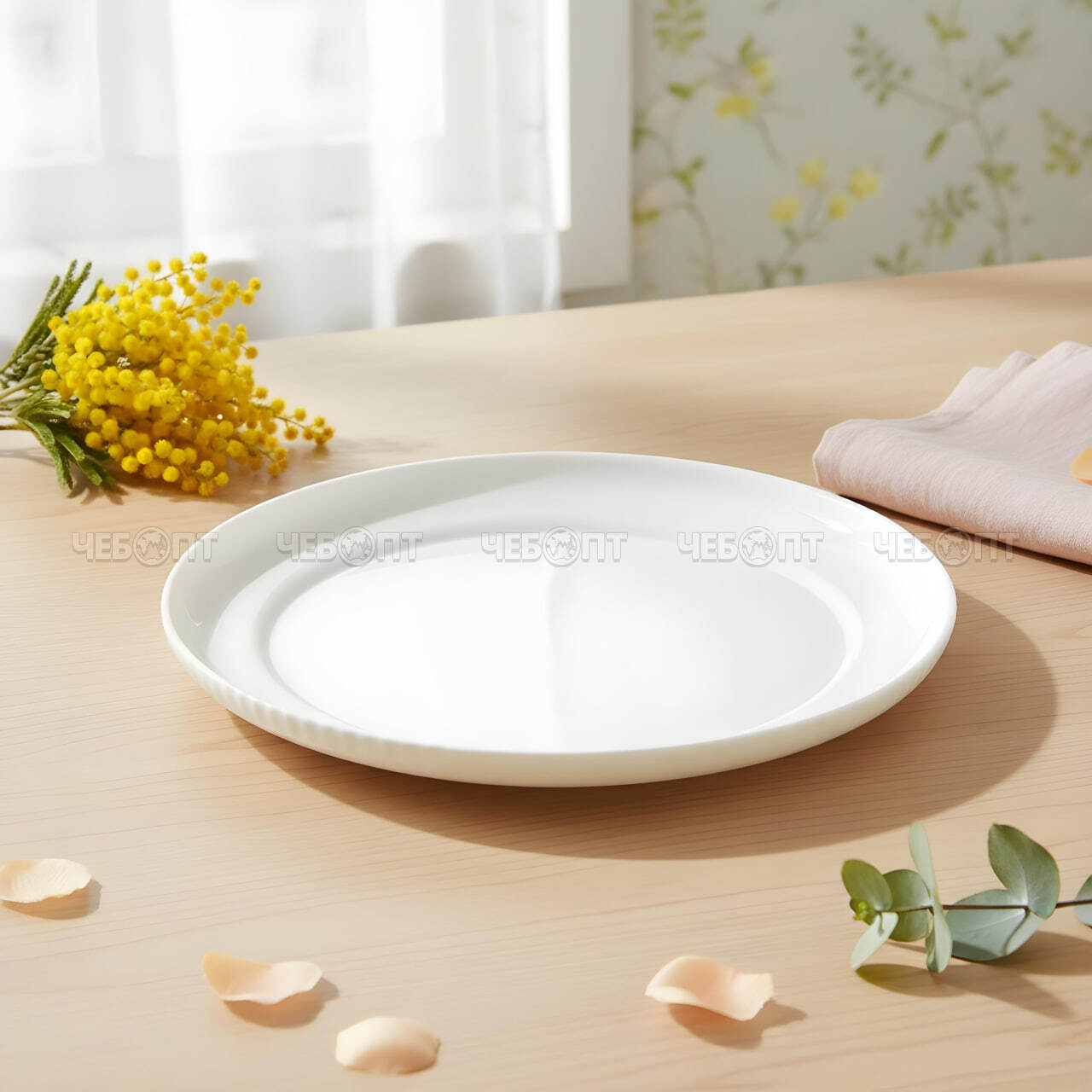 Тарелка плоская обеденная 25,5 LUMÉVA, белая упрочненная стеклокерамика арт. 300716 $ [6/36] GOODSEE. ЧЕБОПТ.