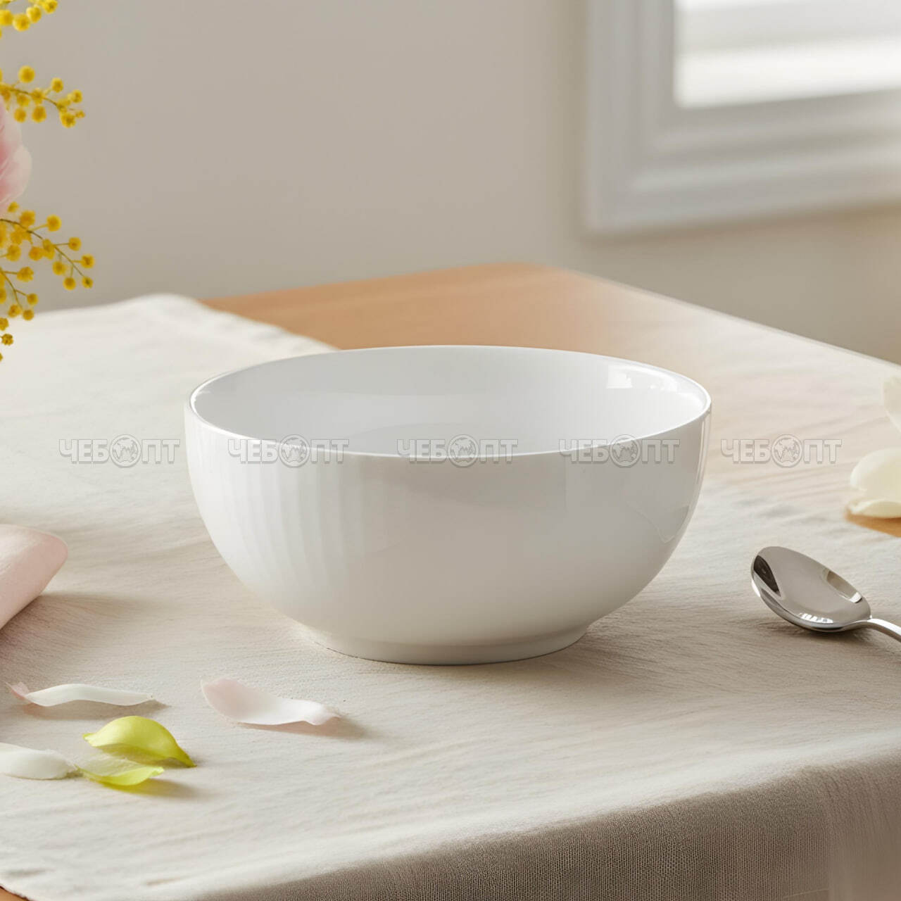 Салатник 13 см 350 мл LUMÉVA, белая упрочненная стеклокерамика арт. 300717 $ [6/72] GOODSEE. ЧЕБОПТ.