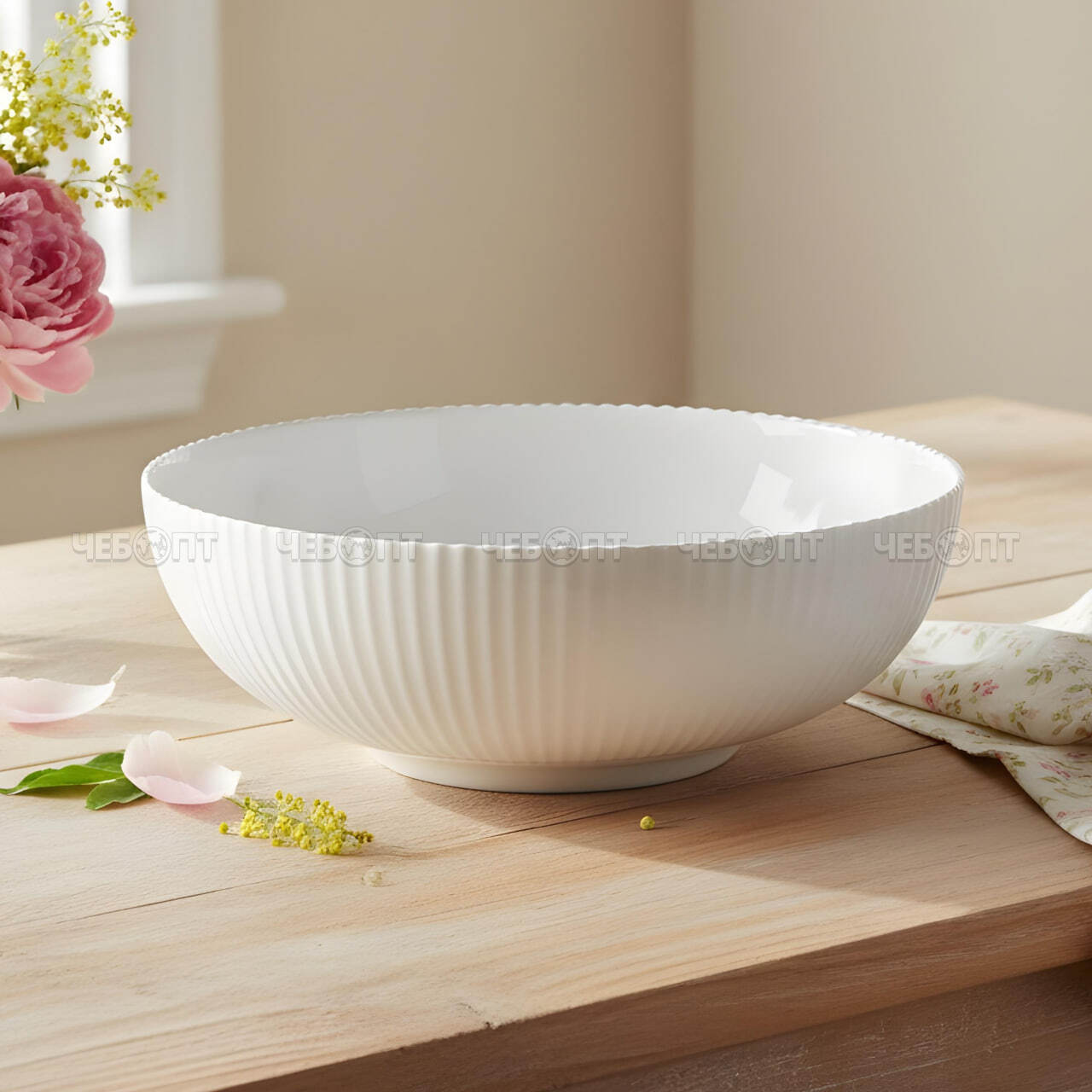 Тарелка суповая глубокая 23 см 1500 мл LUMÉVA, белая упрочненная стеклокерамика арт. 300720 $ [3/24] GOODSEE. ЧЕБОПТ.