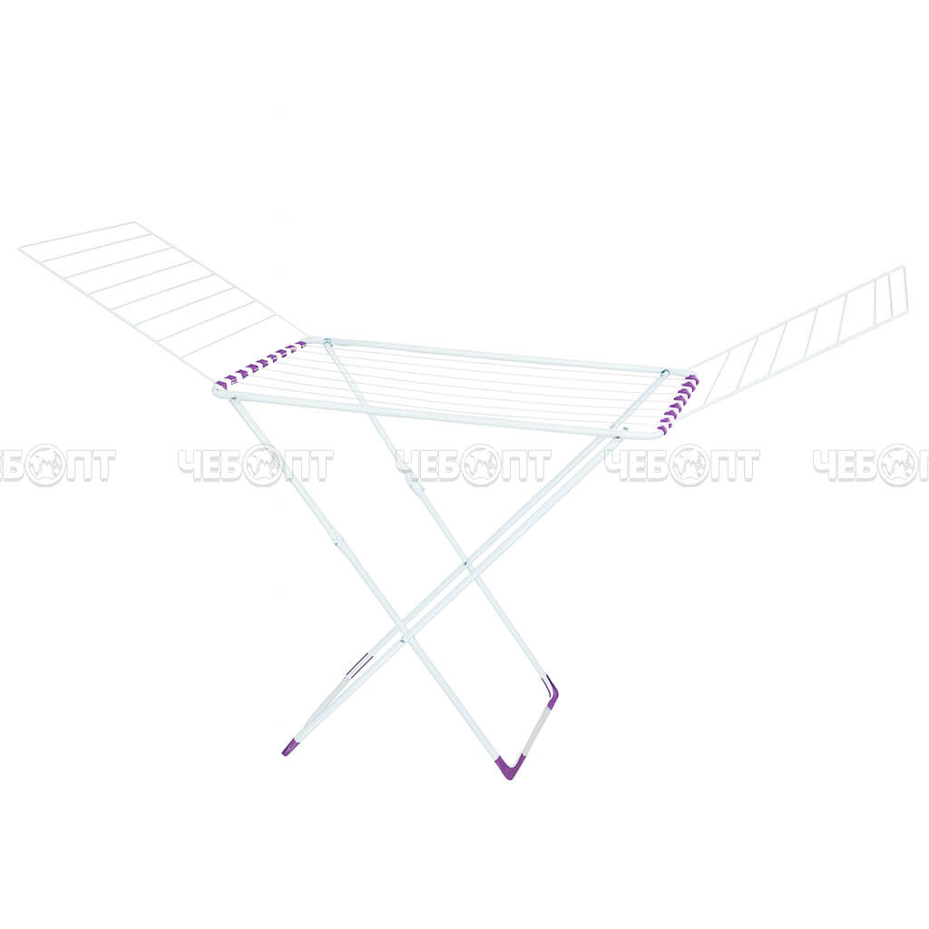Сушилка для белья напольная (на балкон) БЕЛАЯ 20 м, 1970*550*820 мм, нагрузка до 17 кг, арт. КЛС-КП20 [5]. ЧЕБОПТ.