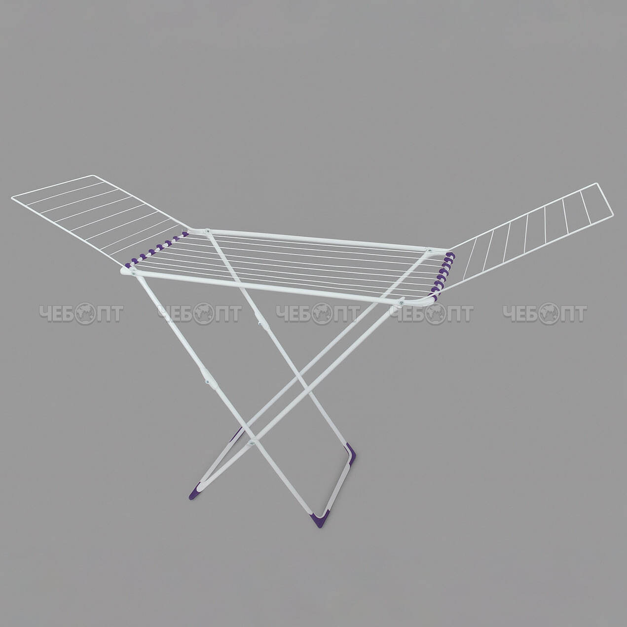 Сушилка для белья напольная (на балкон) БЕЛАЯ 20 м, 1970*550*820 мм, нагрузка до 17 кг, арт. КЛС-КП20 [5]. ЧЕБОПТ.