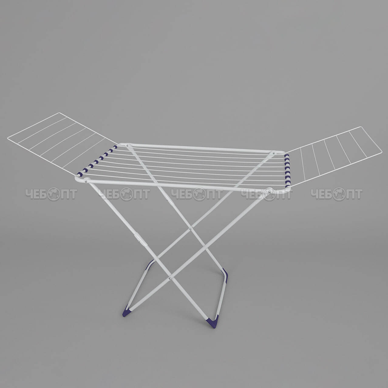 Сушилка для белья напольная (на балкон) БЕЛАЯ КЛАССИКА 18 м, 1730*550*820 мм, нагрузка до 15 кг, арт. КП-18 [5]. ЧЕБОПТ.