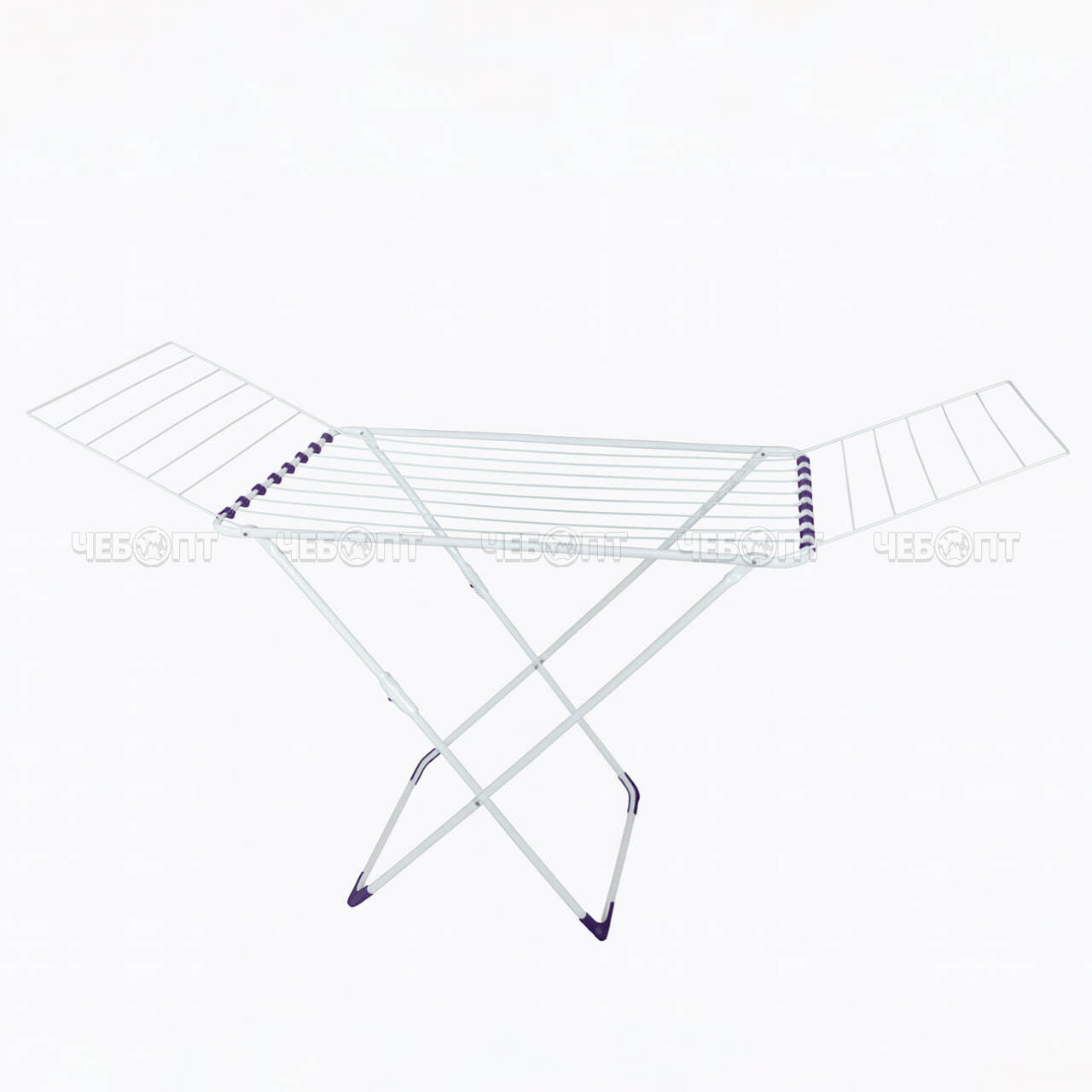 Сушилка для белья напольная (на балкон) БЕЛАЯ КЛАССИКА 18 м, 1730*550*820 мм, нагрузка до 15 кг, арт. КП-18 [5]. ЧЕБОПТ.