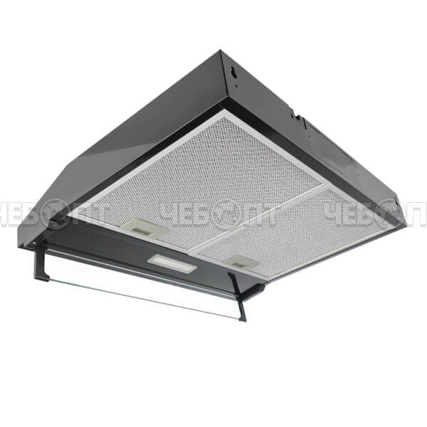 Вытяжка кухонная CENTEK CT-1800-60 BLACK козырьковая, 3 скорости, ширина 60 см, мощность 82 Вт [1]. ЧЕБОПТ.