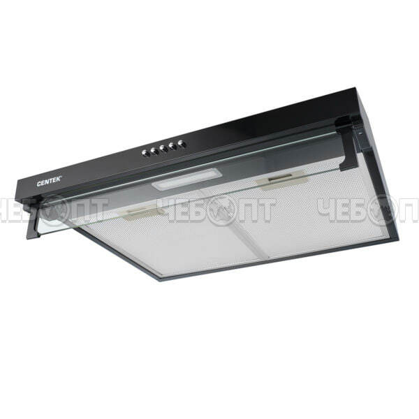 Вытяжка кухонная CENTEK CT-1800-50 BLACK козырьковая, 3 скорости, ширина 50 см, мощность 82 Вт [1]. ЧЕБОПТ.