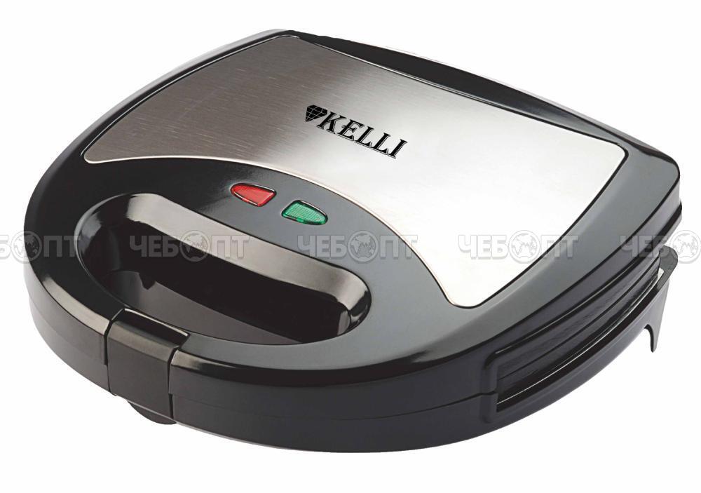 Мультипекарь (вафельница) KELLI KL-1354 ЧЕРНЫЙ тефлоновое покрытие, ненагревающиеся ручки мощн. 1800 Вт арт. 1354 [4] . ЧЕБОПТ.