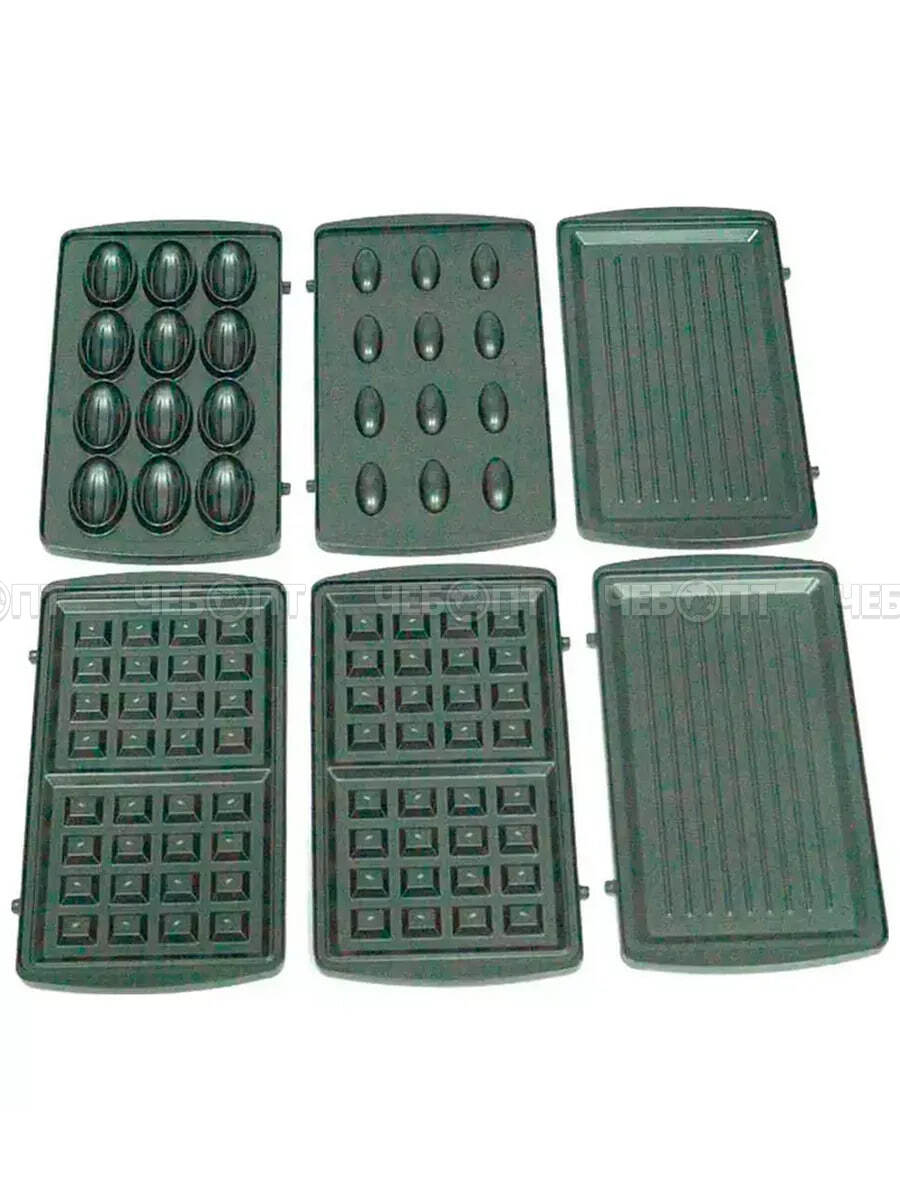 Мультипекарь (вафельница) KELLI KL-1701 БЕЛЫЙ съемное тефлоновое покрытие, 3 пары, ненагревающиеся ручки мощн. 1800 Вт арт. 1701 [4] . ЧЕБОПТ.