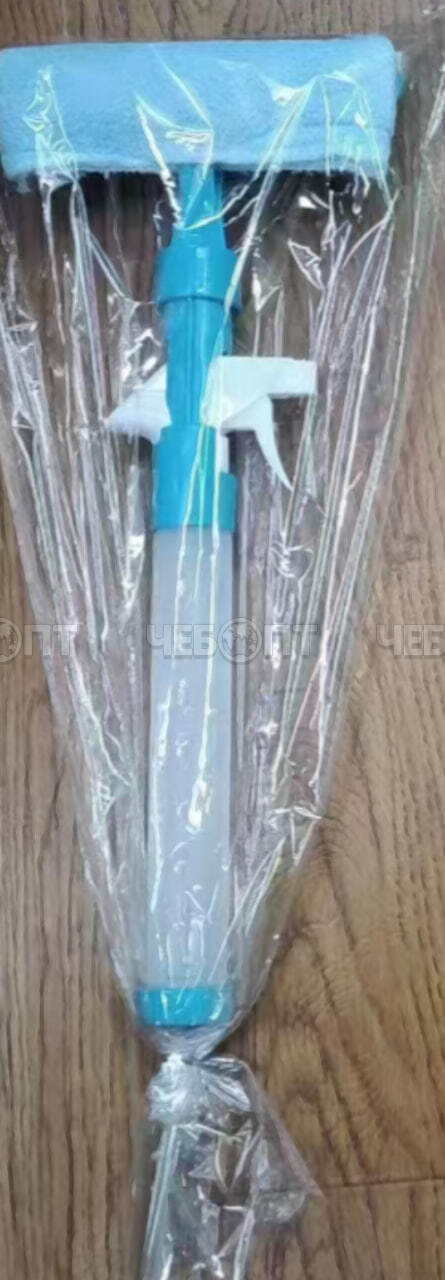 Водосгон для окон, стекол с распылителем 48*18,5 см, микрофибра, цвет СИНИЙ арт. 300730 $ [100] GOODSEE. ЧЕБОПТ.