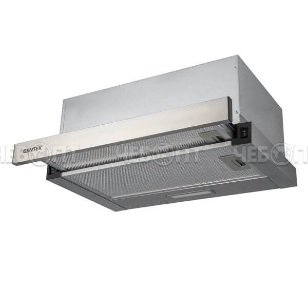 Вытяжка кухонная CENTEK CT-1840-60 SS встраиваемая, телескопическая, 2 скорости, ширина 60 см, мощность 67 Вт [1]. ЧЕБОПТ.
