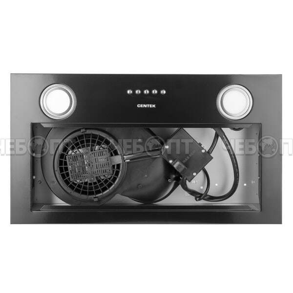 Вытяжка кухонная CENTEK CT-1850-52 BLACK встраиваемая, 3 скорости, ширина 52 см, мощность 83 Вт [1]. ЧЕБОПТ.