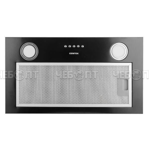 Вытяжка кухонная CENTEK CT-1850-52 BLACK встраиваемая, 3 скорости, ширина 52 см, мощность 83 Вт [1]. ЧЕБОПТ.