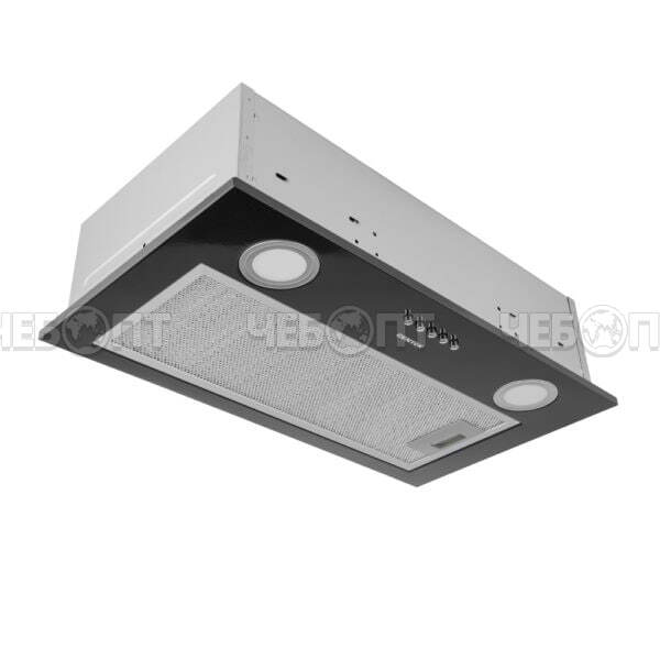 Вытяжка кухонная CENTEK CT-1850-52 BLACK встраиваемая, 3 скорости, ширина 52 см, мощность 83 Вт [1]. ЧЕБОПТ.
