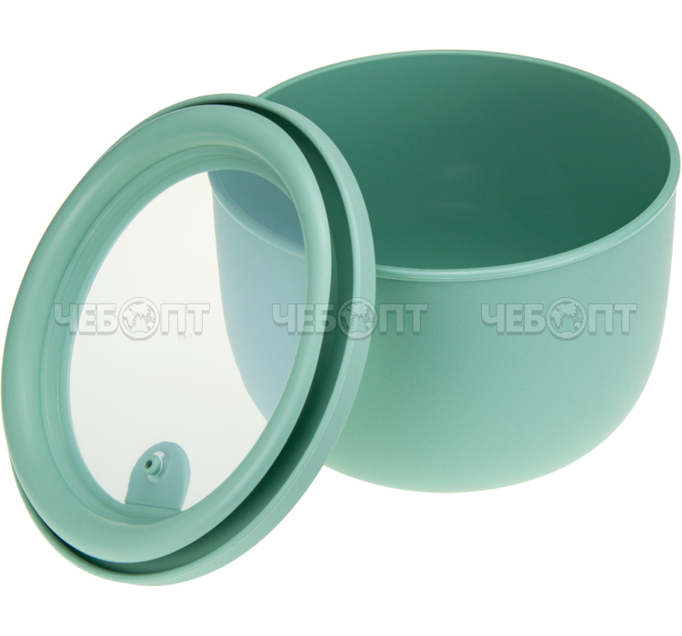 Миска-салатница 2,1 л с герметичной крышкой НЕО ФИСТАШКА с клапаном арт. М 1326 [12] М-ПЛАСТИКА. ЧЕБОПТ.