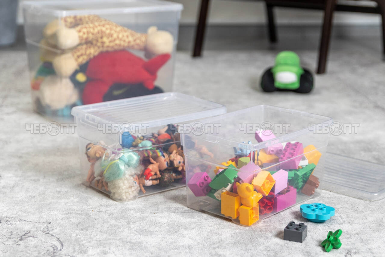 Ящик пластиковый универсальный 12 л ЛАЙФ 380*276*154 мм с крышкой арт. С527 [16] МАРТИКА . ЧЕБОПТ.