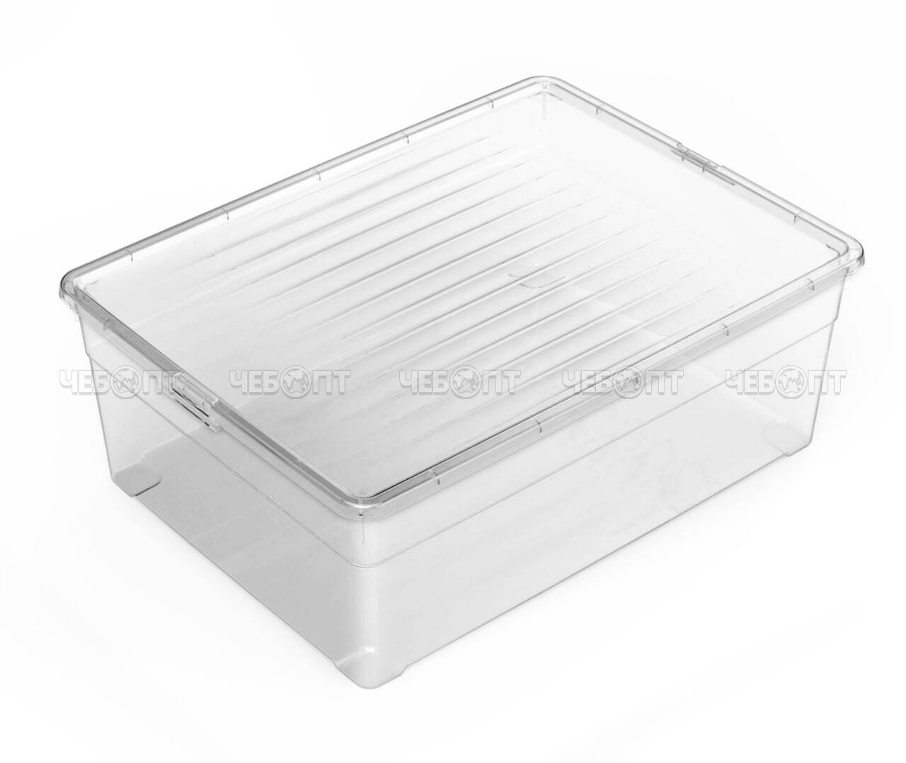 Ящик пластиковый универсальный 34 л ЛАЙФ 560*380*220 мм с крышкой арт. С529 [7] МАРТИКА . ЧЕБОПТ.