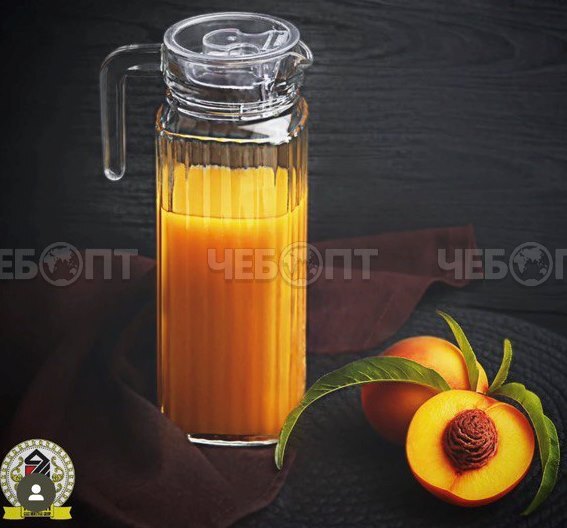 Кувшин 1000 мл PARALLEL упрочненное стекло с крышкой арт. 8973/PR8973GCL [6] ИРАН. ЧЕБОПТ.