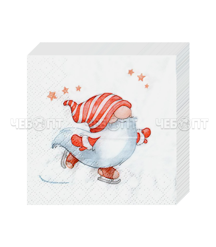 Салфетка бумажная DESNA BOUQUET 20*20 см, 2-сл, упак. 30 листов ВЕСЕЛЫЙ ЧЕЛОВЕК Арт. 57874[26]. ЧЕБОПТ.