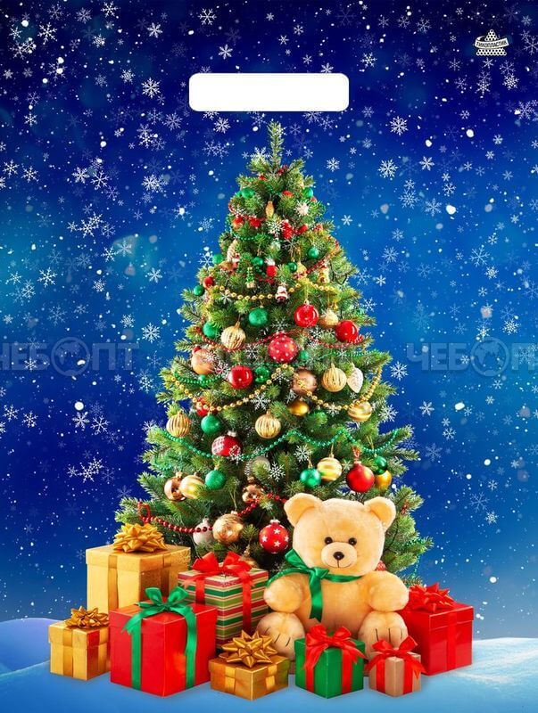 Пакет полиэтиленовый с вырубной ручкой МАГИЯ ПРАЗДНИКА/МАГИЯ ТОРЖЕСТВА 40*31 см 60 мкм [50/500]. ЧЕБОПТ.