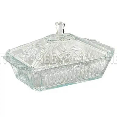 Ваза (бисквитница) для конфет 26,5*15,5 см, стеклянная с крышкой SOUMA арт. 73S62F21 [6] ИРАН. ЧЕБОПТ.