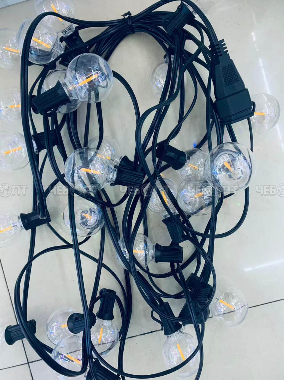 Гирлянда садовая уличная светодиодная 15 м, 30 ламп арт. 300756 $ [20] GOODSEE. ЧЕБОПТ.