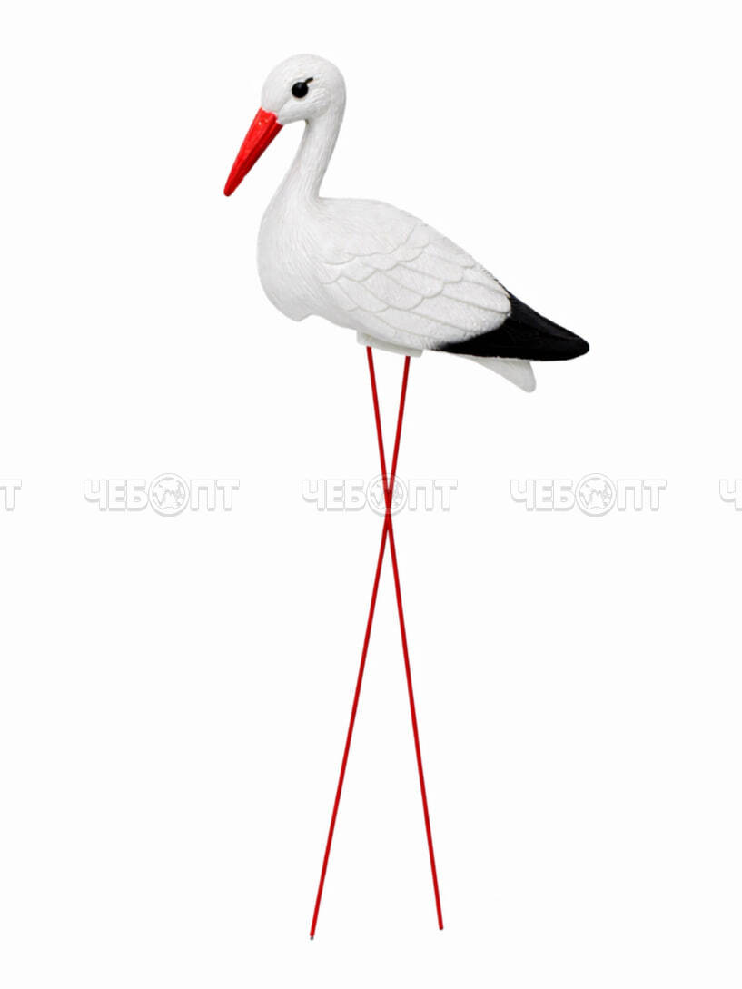 Фигурка садовая декоративная "АИСТ" 310*110*610 мм арт. 300757 $ [30] Богатый урожай. ЧЕБОПТ.