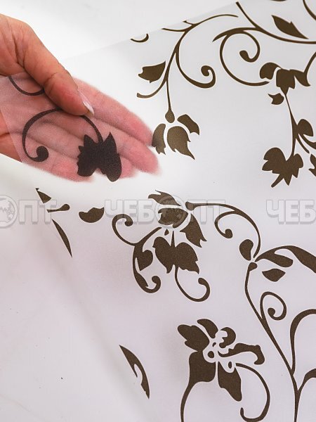 Клеенка витражная самоклеящаяся на окно ПВХ 450 мм * 8 м ЛЮКС с рисунком AXELFIX арт. Е0206 [1]. ЧЕБОПТ.