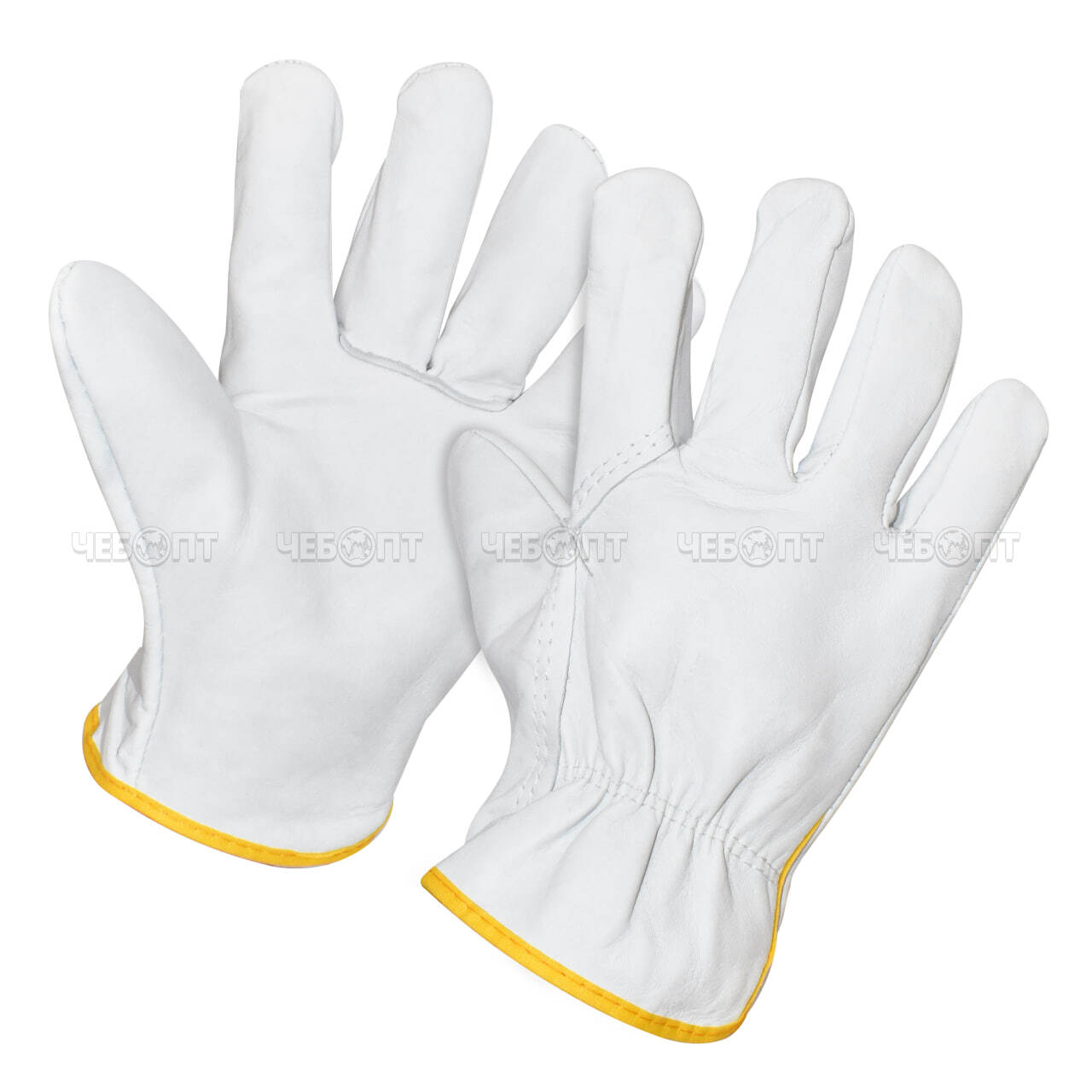 Краги-перчатки рабочие спилковые КОЖАНЫЕ цвет в ассортименте, арт. 160023 $ [12/240] GOODSEE. ЧЕБОПТ.