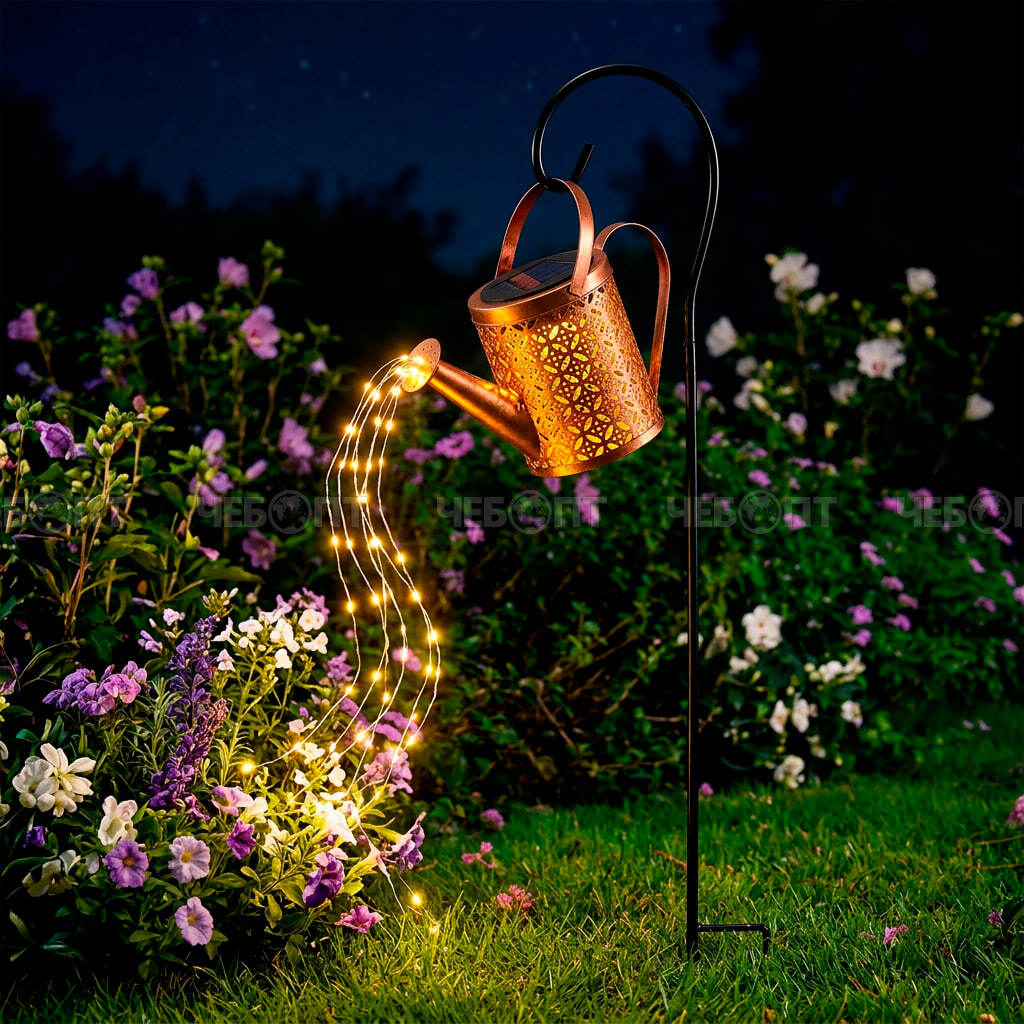 Светильник садовый декоративный ЛЕЙКА (с эффектом льющейся воды), на солнечных батареях, 21*15 см, подставка h - 80 cм арт. 300767 $ [24] GOODSEE. ЧЕБОПТ.