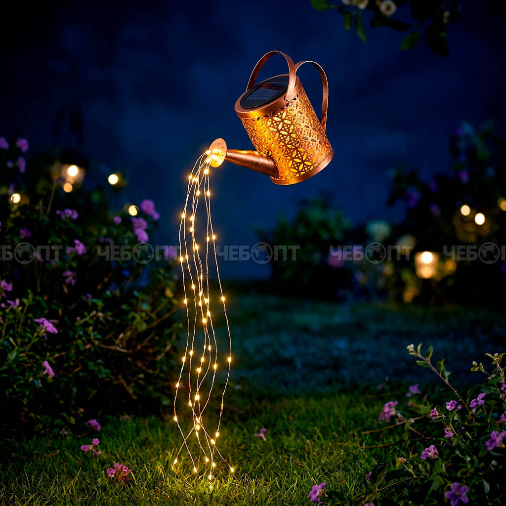 Светильник садовый декоративный ЛЕЙКА (с эффектом льющейся воды), на солнечных батареях, размер 21*15 см арт. 300768 $ [24] GOODSEE. ЧЕБОПТ.