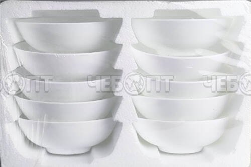 Набор салатников 10 предметов JEMEL белый (11,3 см/250 мл - 10 шт) стеклокерамика арт. ПС0084-48 [12] ИНТЕРХОЛДИНГ-СПМ. ЧЕБОПТ.