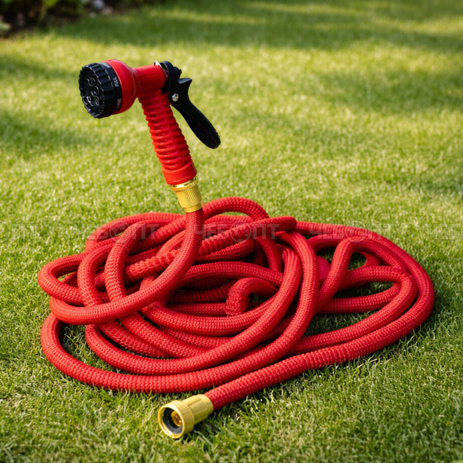 Шланг поливочный РАСТЯГИВАЮЩИЙСЯ 7,5 м - 37,5 м (18-20 мм) + распылитель 7 режимов арт. 300769 $ [35] Богатый урожай. ЧЕБОПТ.